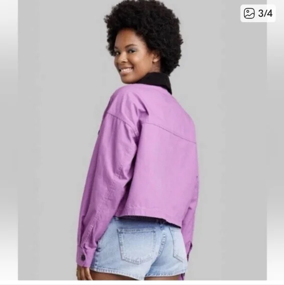 NWT Wild Fable Lavender Utility Jacket XXL Womens - Picture 2 of 3